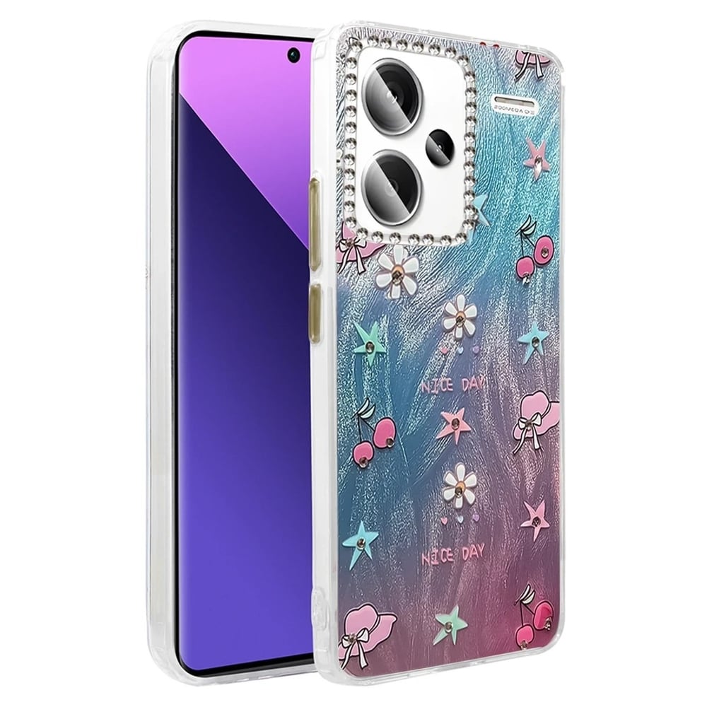 Mey İthalat®   Redmi Note 13 Pro Plus Kılıf Blade Aynalı Desenli Kapak - Desen 4