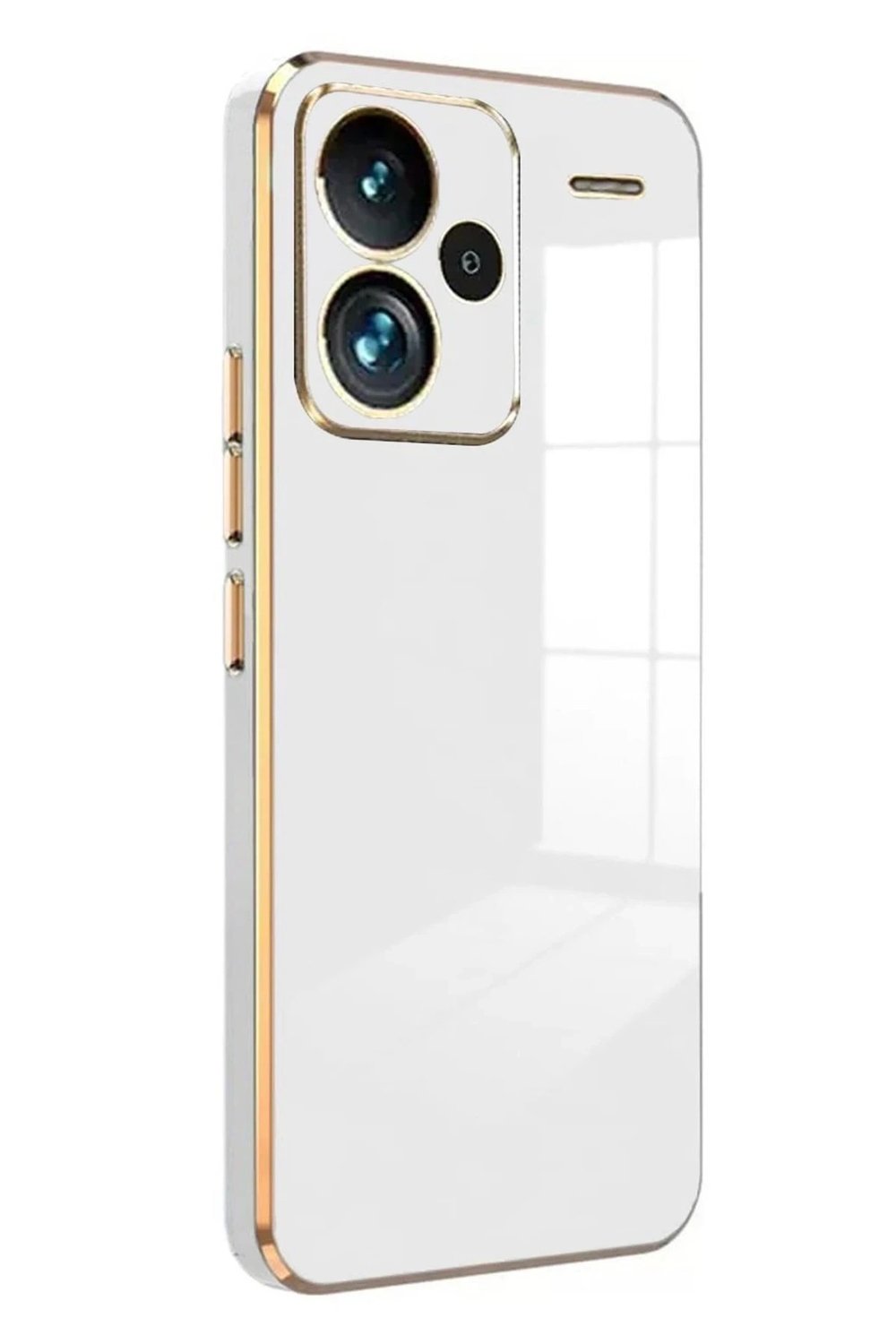 Mey İthalat®   Redmi Note 13 Pro Plus Kılıf Volet Silikon - Beyaz