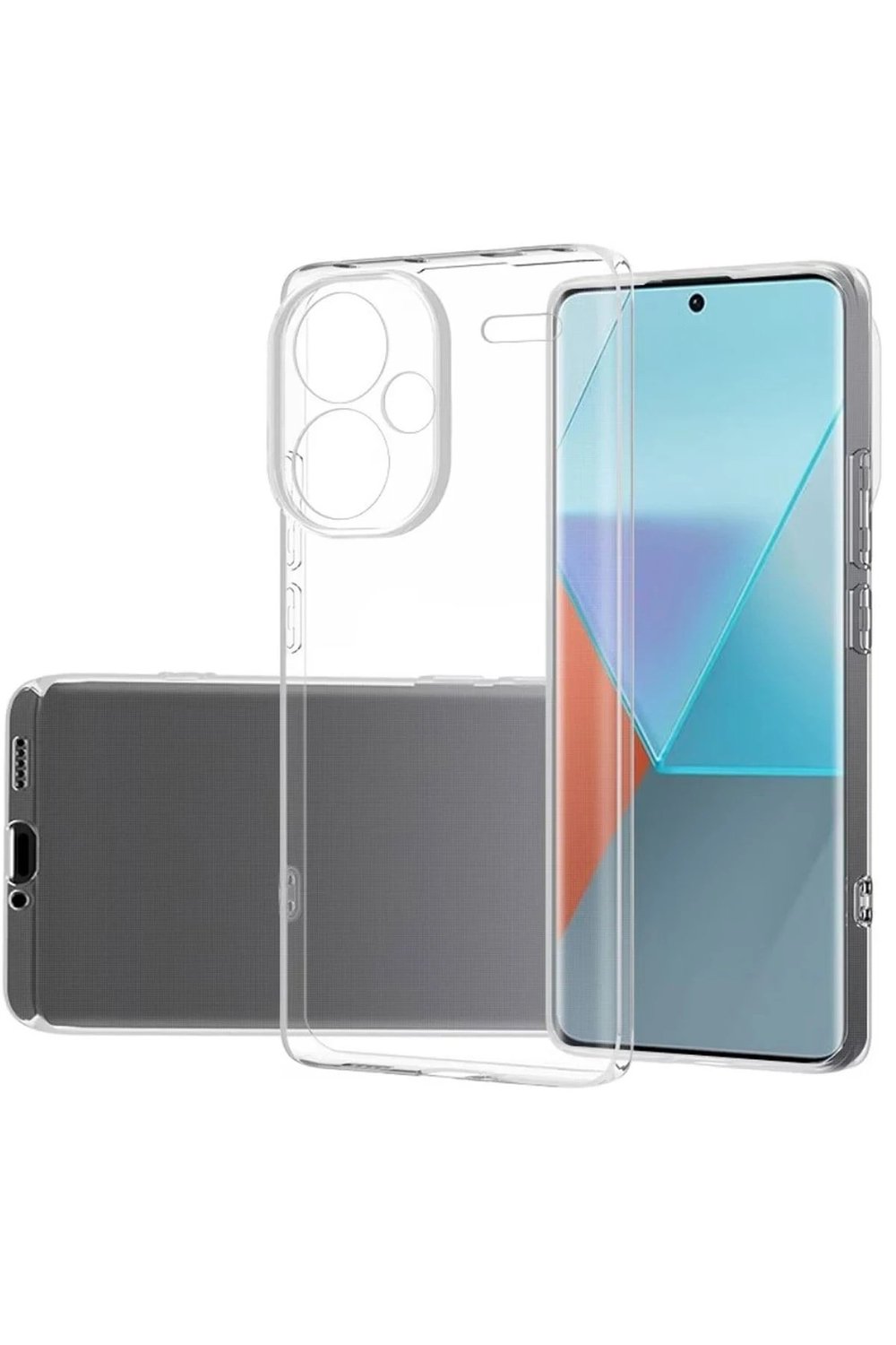 Mey İthalat®   Redmi Note 13 Pro Plus Kılıf Lüx Şeffaf Silikon