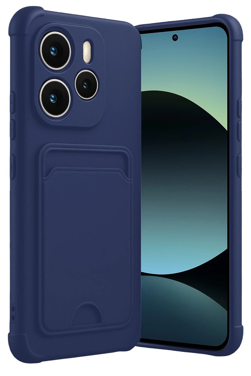 Mey İthalat®   Redmi Note 14 4G Kelvin Kartvizitli Silikon - Lacivert