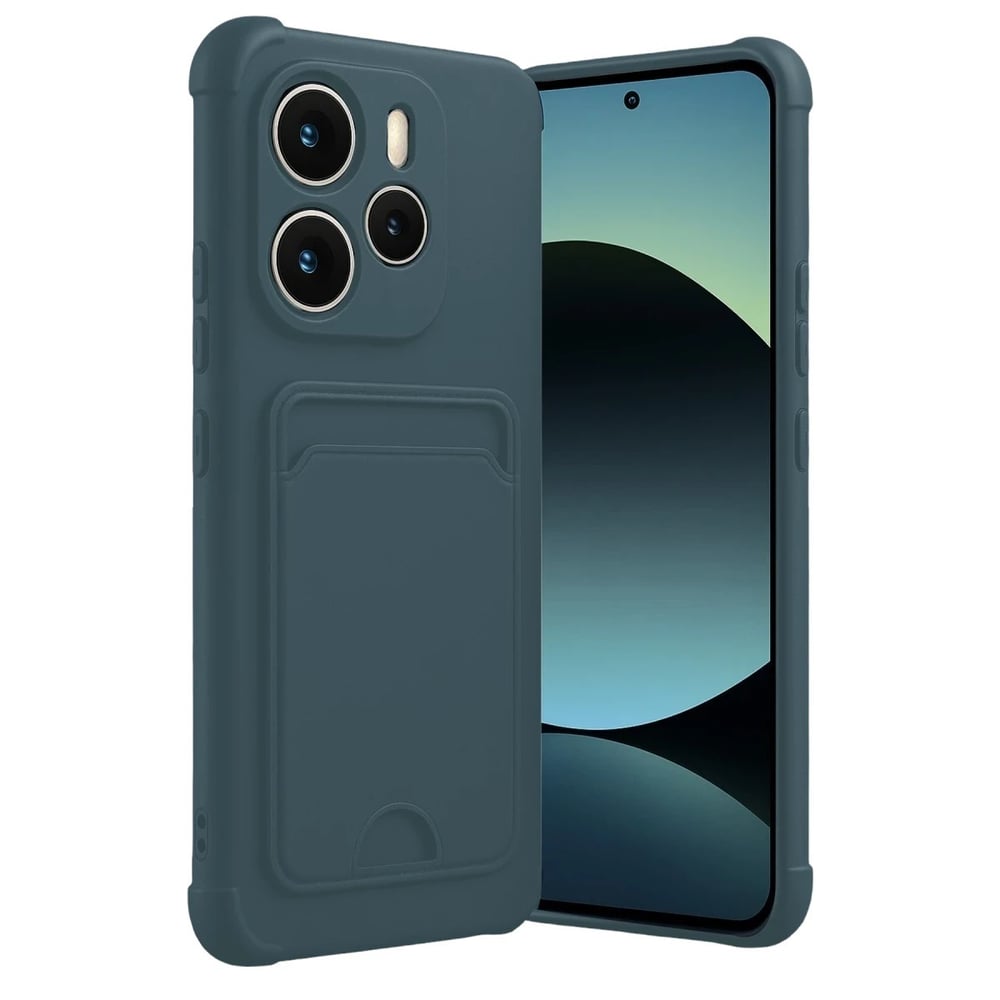 Mey İthalat®   Redmi Note 14 4G Kelvin Kartvizitli Silikon - Koyu Yeşil
