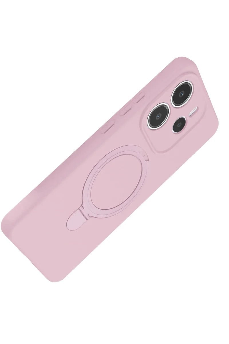 Mey İthalat®   Redmi Note 14 4G Regal Magsafe Standlı Kapak - Açık Pembe