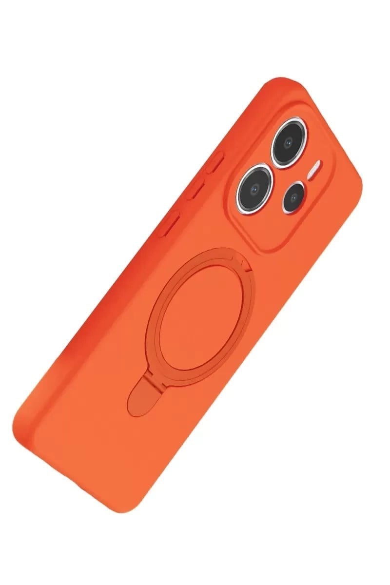 Mey İthalat®   Redmi Note 14 4G Regal Magsafe Standlı Kapak - Turuncu
