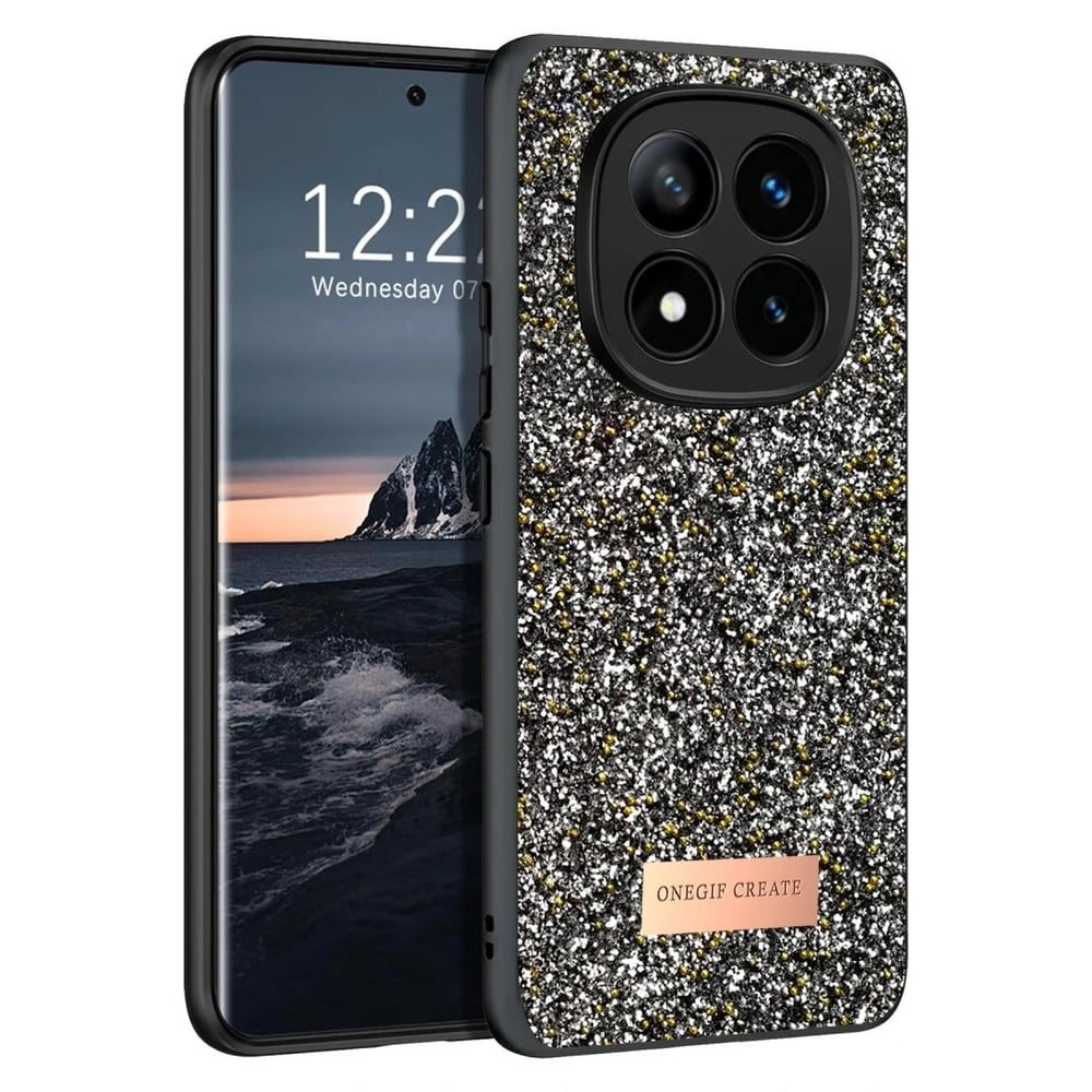 Mey İthalat®   Redmi Note 14 Pro 4G Bright Simli Kapak - Gümüş