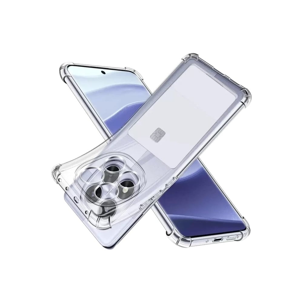 Mey İthalat®   Redmi Note 14 Pro 4G Kılıf Kart Şeffaf Silikon - Şeffaf
