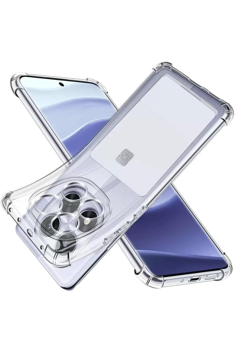 Mey İthalat®   Redmi Note 14 Pro 4G Kılıf Kart Şeffaf Silikon - Şeffaf