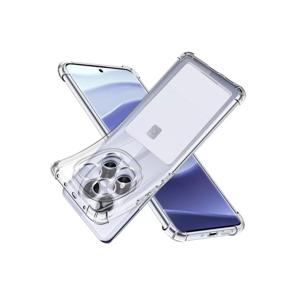 Mey İthalat®   Redmi Note 14 Pro 4G Kılıf Kart Şeffaf Silikon - Şeffaf