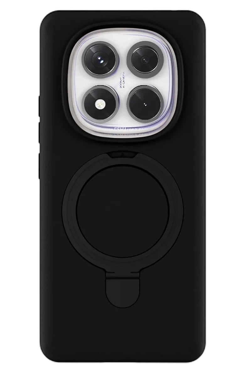 Mey İthalat®   Redmi Note 14 Pro 4G Regal Magsafe Standlı Kapak - Siyah