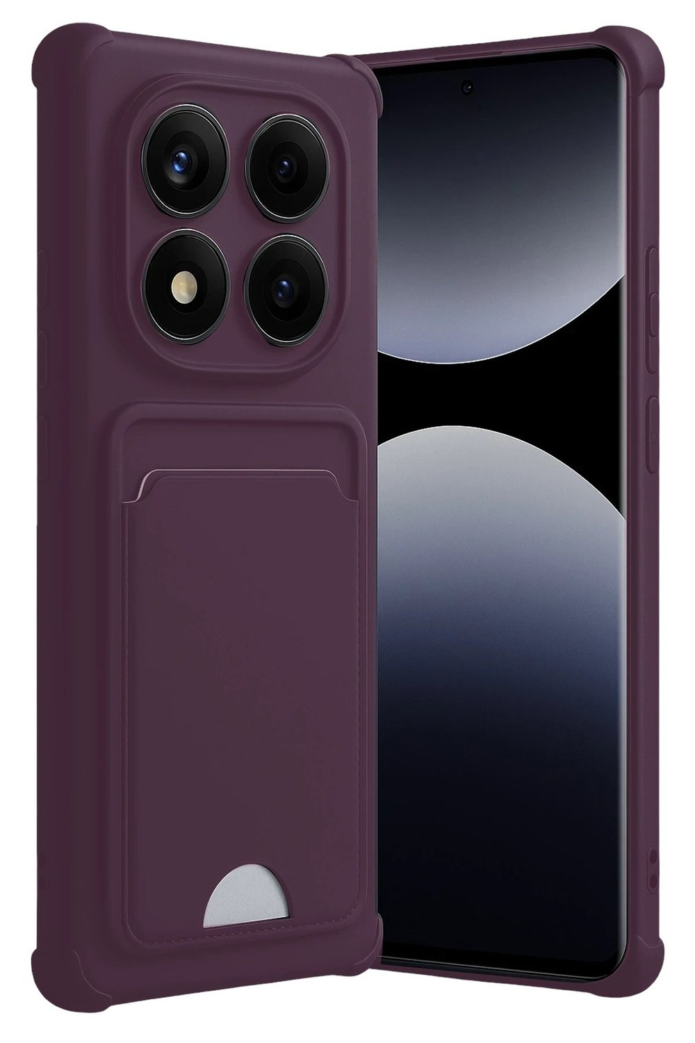 Mey İthalat®   Redmi Note 14 Pro 5G Kelvin Kartvizitli Silikon - Derin Mor
