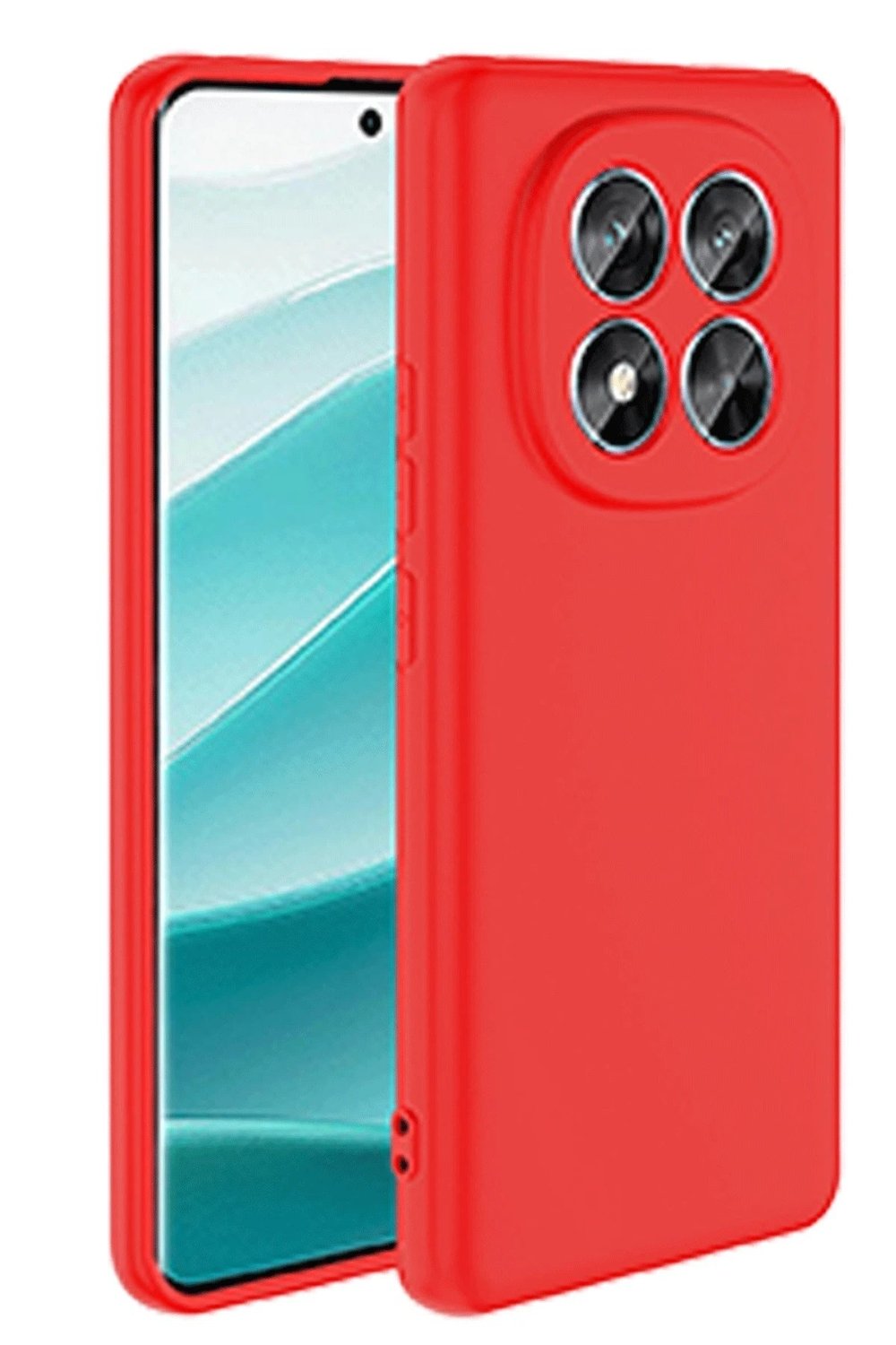 Mey İthalat®   Redmi Note 14 Pro 5G Kılıf First Silikon - Kırmızı