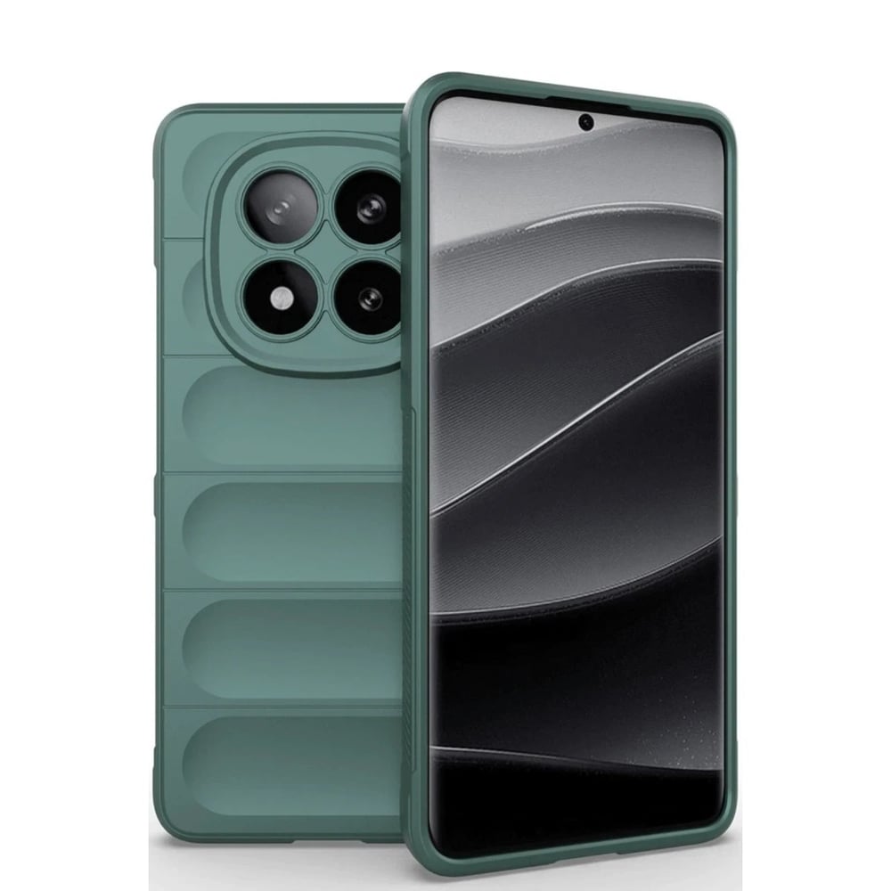 Mey İthalat®   Redmi Note 14 Pro 5G Kılıf Optimum Silikon - Koyu Yeşil