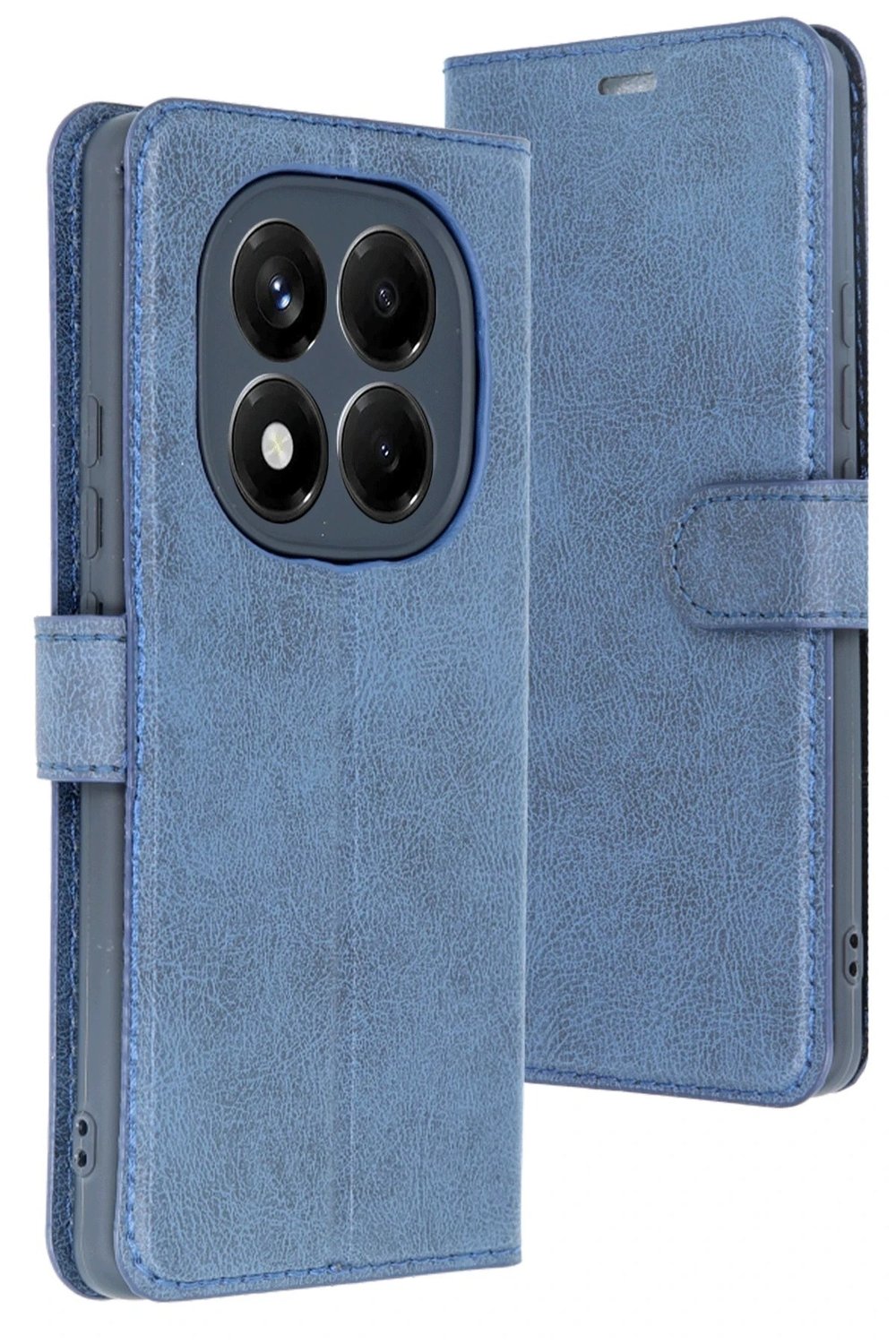 Mey İthalat®   Redmi Note 14 Pro 5G Kılıf Trend S Plus Kapaklı Kılıf - Lacivert