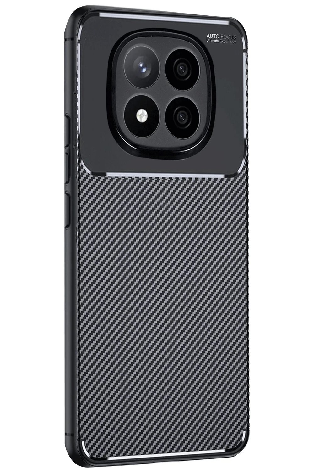 Mey İthalat®   Redmi Note 14 Pro 5G Kılıf Auto Focus Karbon Kapak - Siyah