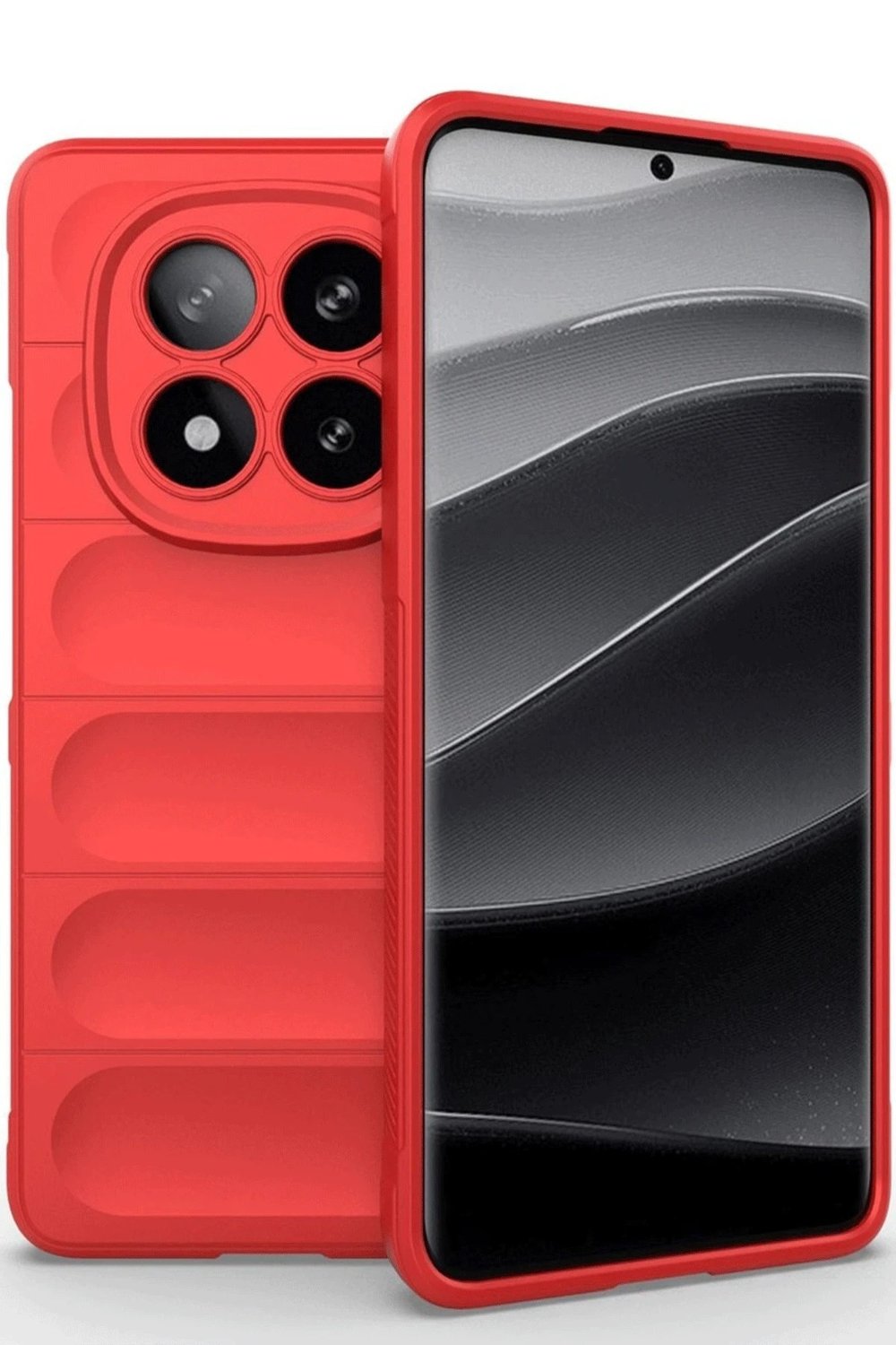 Mey İthalat®   Redmi Note 14 Pro 5G Kılıf Optimum Silikon - Kırmızı