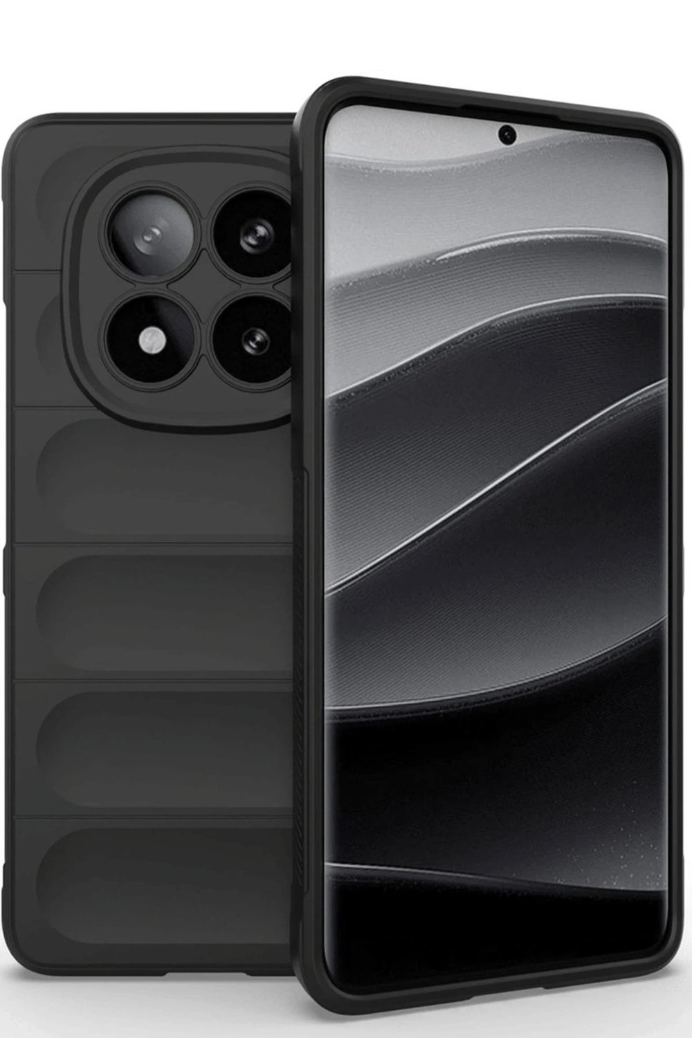 Mey İthalat®   Redmi Note 14 Pro 5G Kılıf Optimum Silikon - Siyah