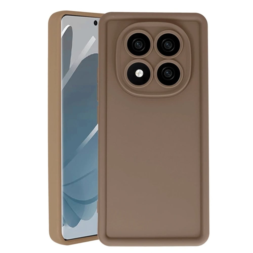 Mey İthalat®   Redmi Note 14 Pro 5G Kılıf Viera Silikon - Kahverengi