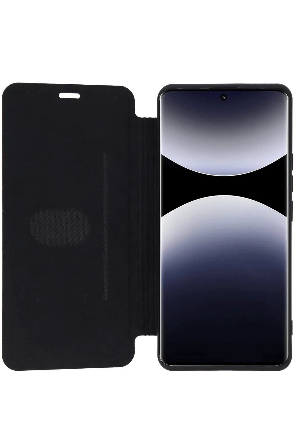 Mey İthalat®   Redmi Note 14 Pro 5G Kılıf Flip Cover - Siyah