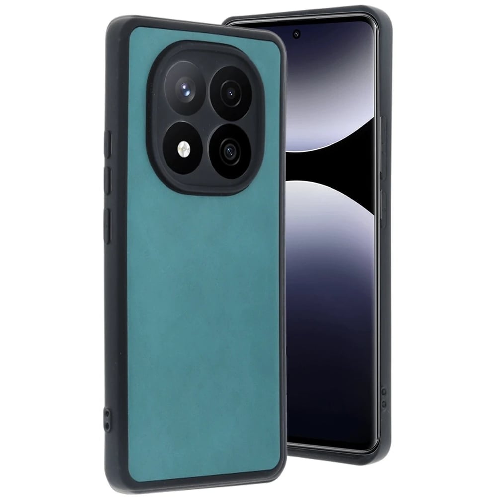 Mey İthalat®   Redmi Note 14 Pro 5G Kılıf Aras Deri Kapak - Açık Yeşil
