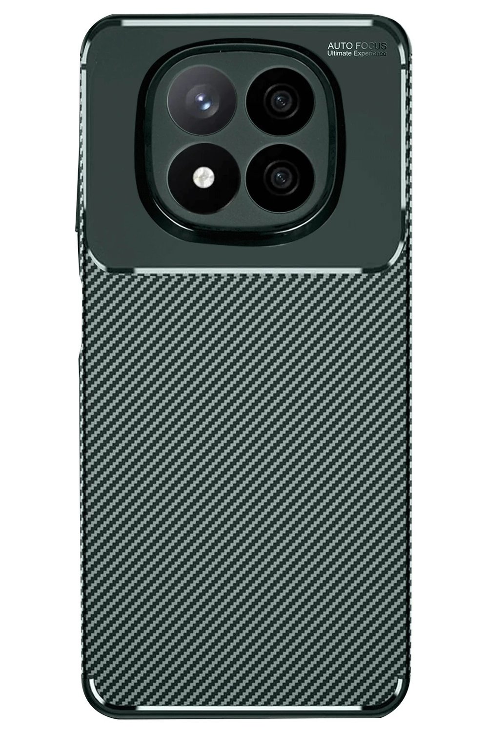 Mey İthalat®   Redmi Note 14 Pro 5G Kılıf Auto Focus Karbon Kapak - Koyu Yeşil