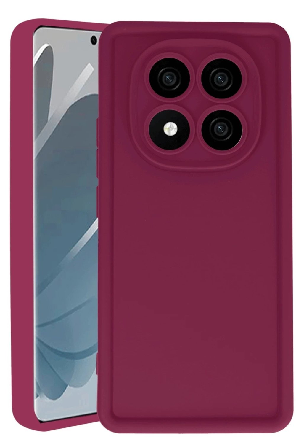 Mey İthalat®   Redmi Note 14 Pro 5G Kılıf Viera Silikon - Bordo