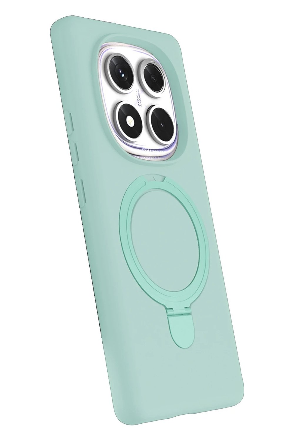 Mey İthalat®   Redmi Note 14 Pro 5G Regal Magsafe Standlı Kapak - Su Yeşili