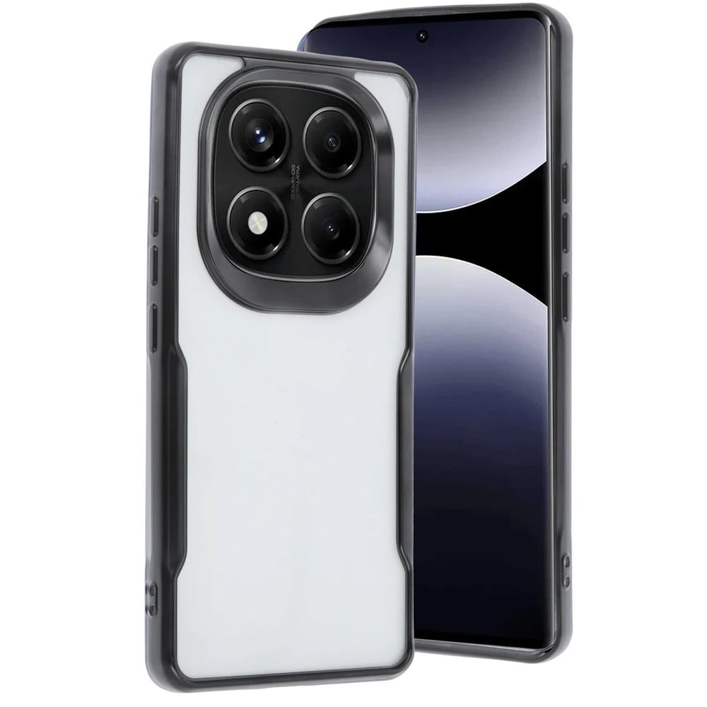 Mey İthalat®   Redmi Note 14 Pro Plus Kılıf Boyi Silikon Kapak - Siyah