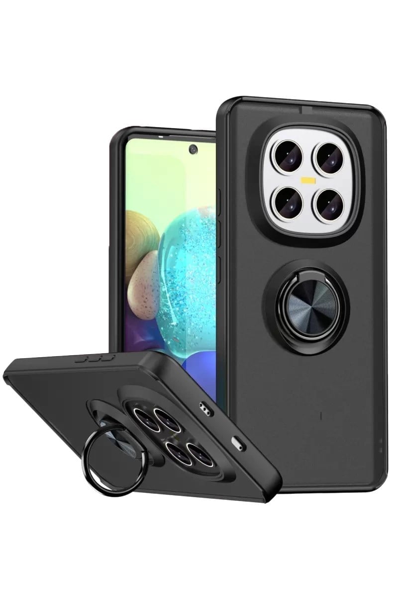 Mey İthalat®   Redmi Note 15 4G Montreal Yüzüklü Silikon Kapak - Siyah