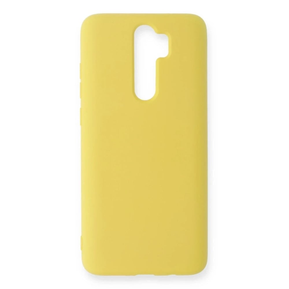 Mey İthalat®   Redmi Note 8 Pro Kılıf Nano içi Kadife Silikon - Sarı