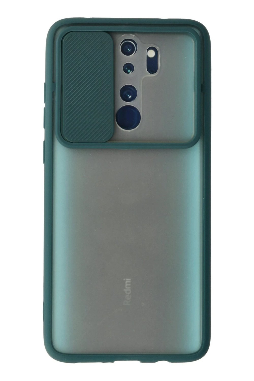 Mey İthalat®   Redmi Note 8 Pro Kılıf Palm Buzlu Kamera Sürgülü Silikon - Yeşil