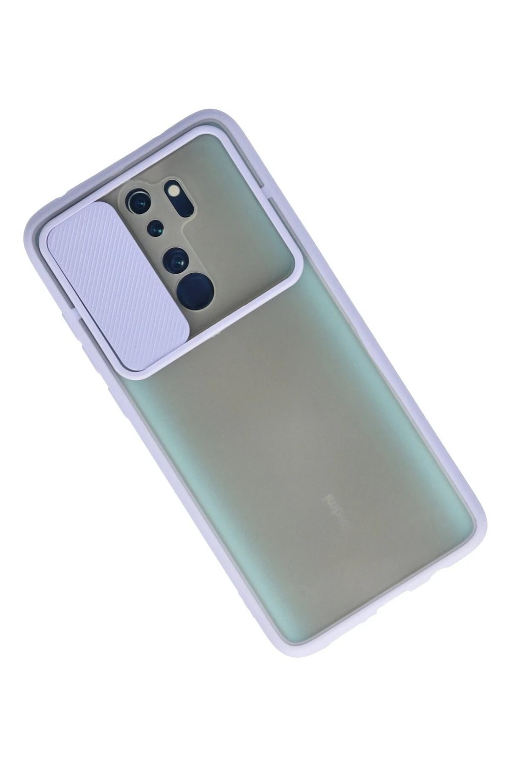 Mey İthalat®   Redmi Note 8 Pro Kılıf Palm Buzlu Kamera Sürgülü Silikon - Lila