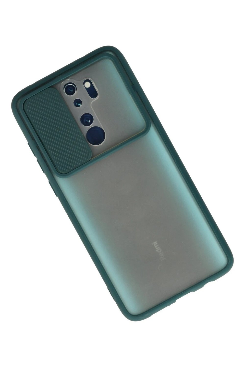 Mey İthalat®   Redmi Note 8 Pro Kılıf Palm Buzlu Kamera Sürgülü Silikon - Yeşil