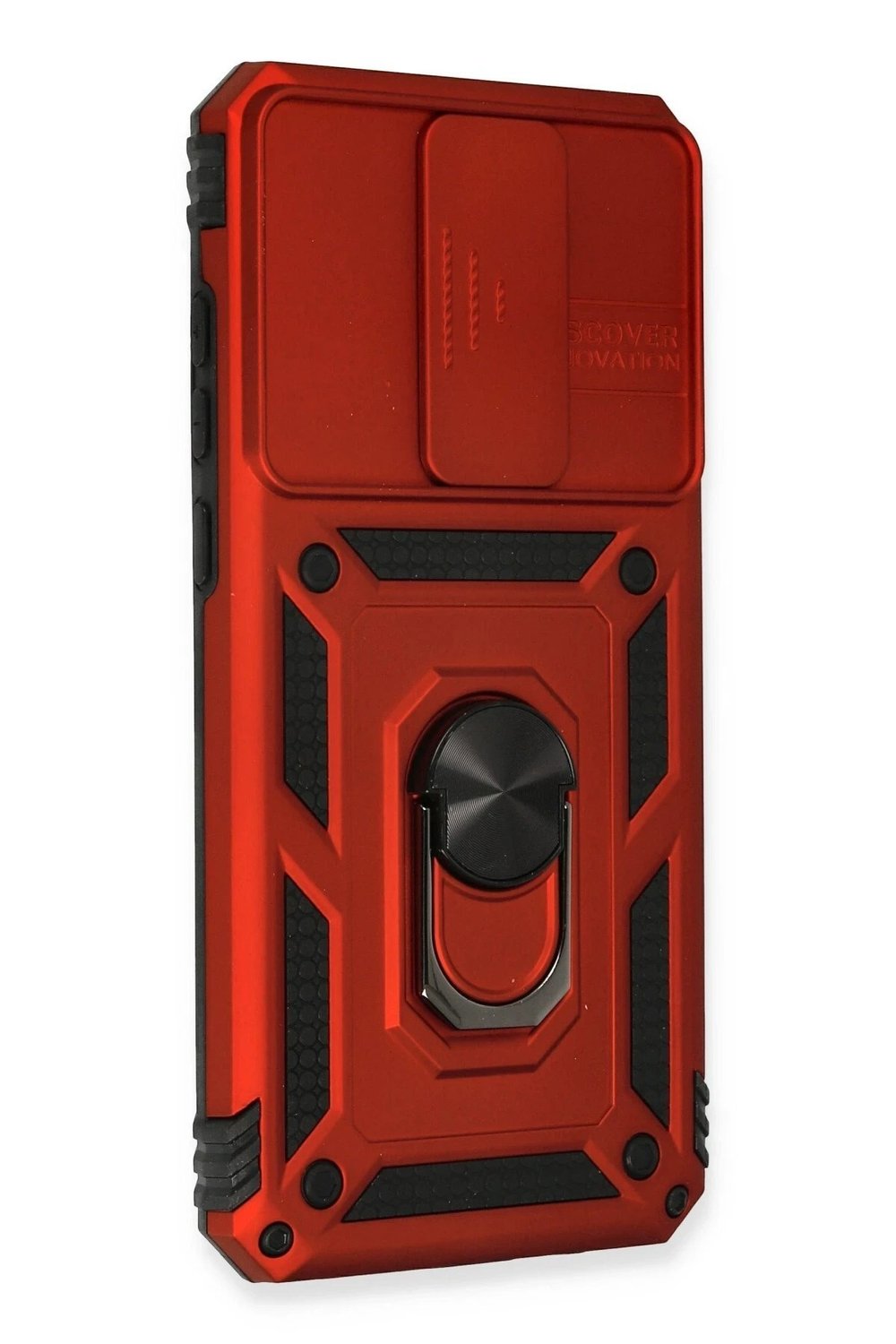 Mey İthalat®   Redmi Note 8 Pro Kılıf Pars Lens Yüzüklü Silikon - Kırmızı