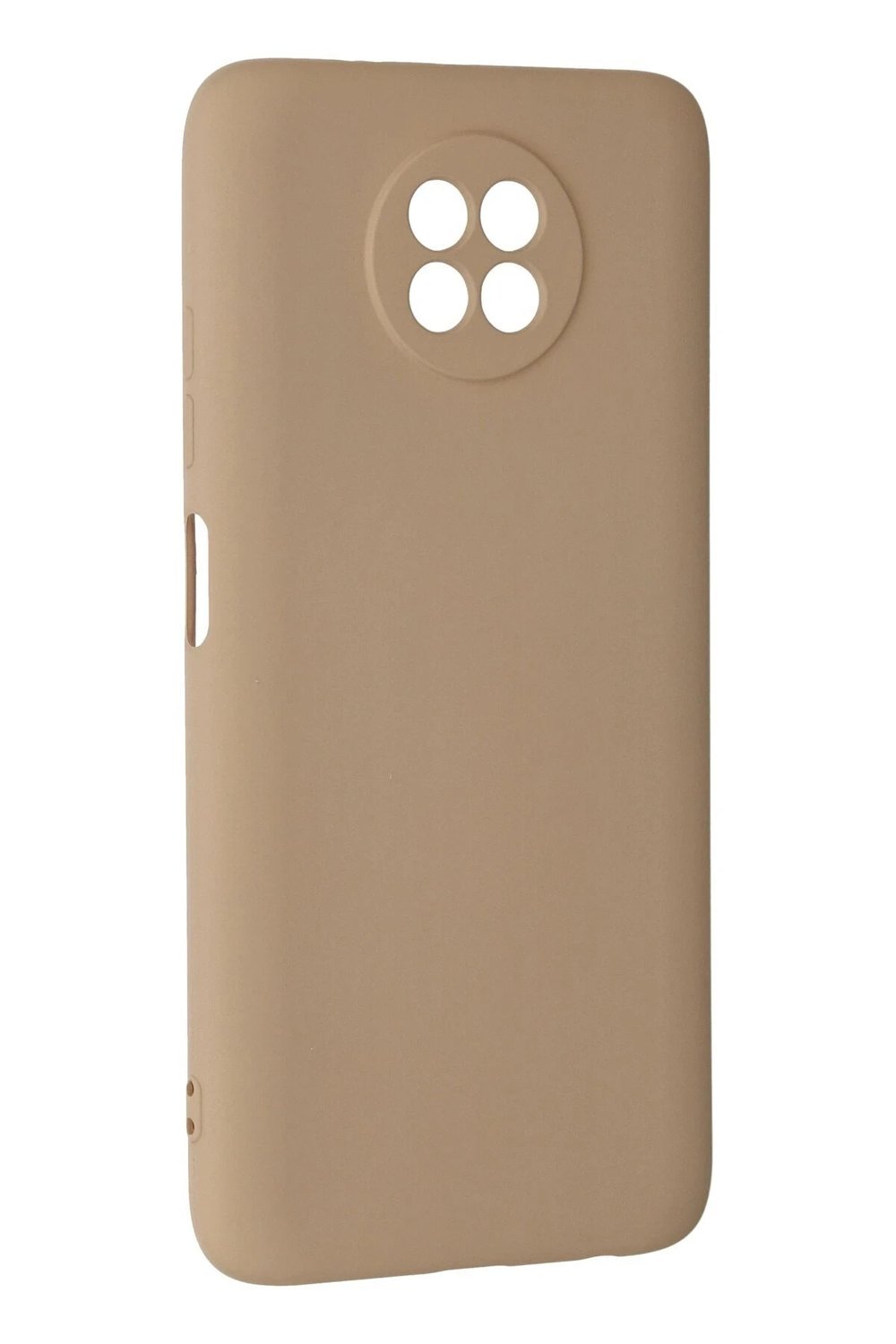 Mey İthalat®   Redmi Note 9 5G Kılıf Nano içi Kadife Silikon - Bej