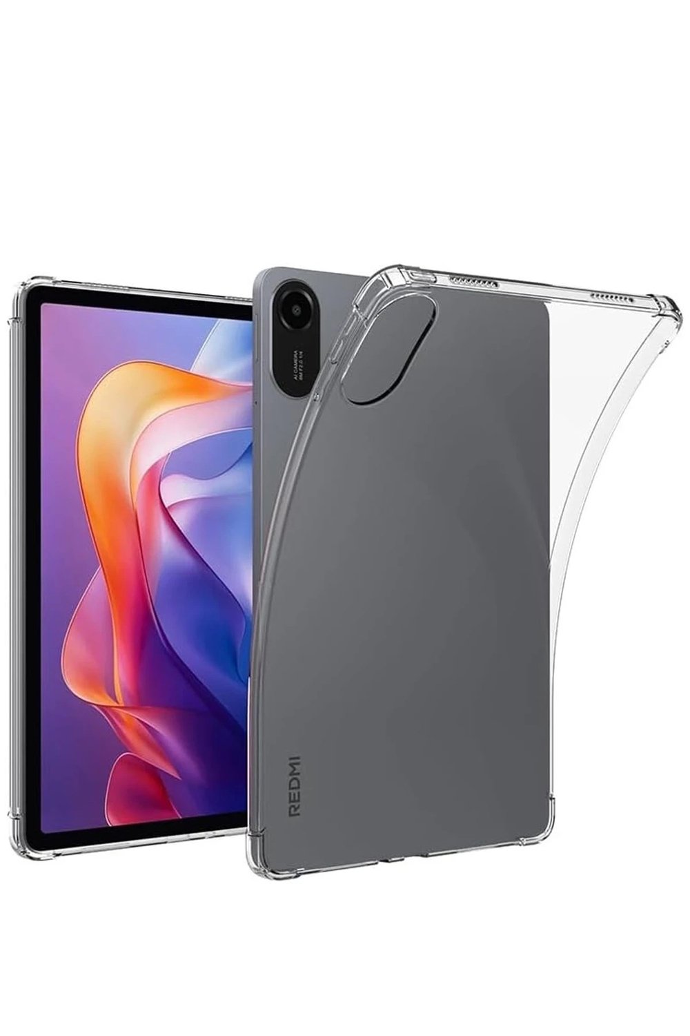 Mey İthalat®   Redmi Pad 2 Kılıf Anti Shock Tablet Silikon - Şeffaf