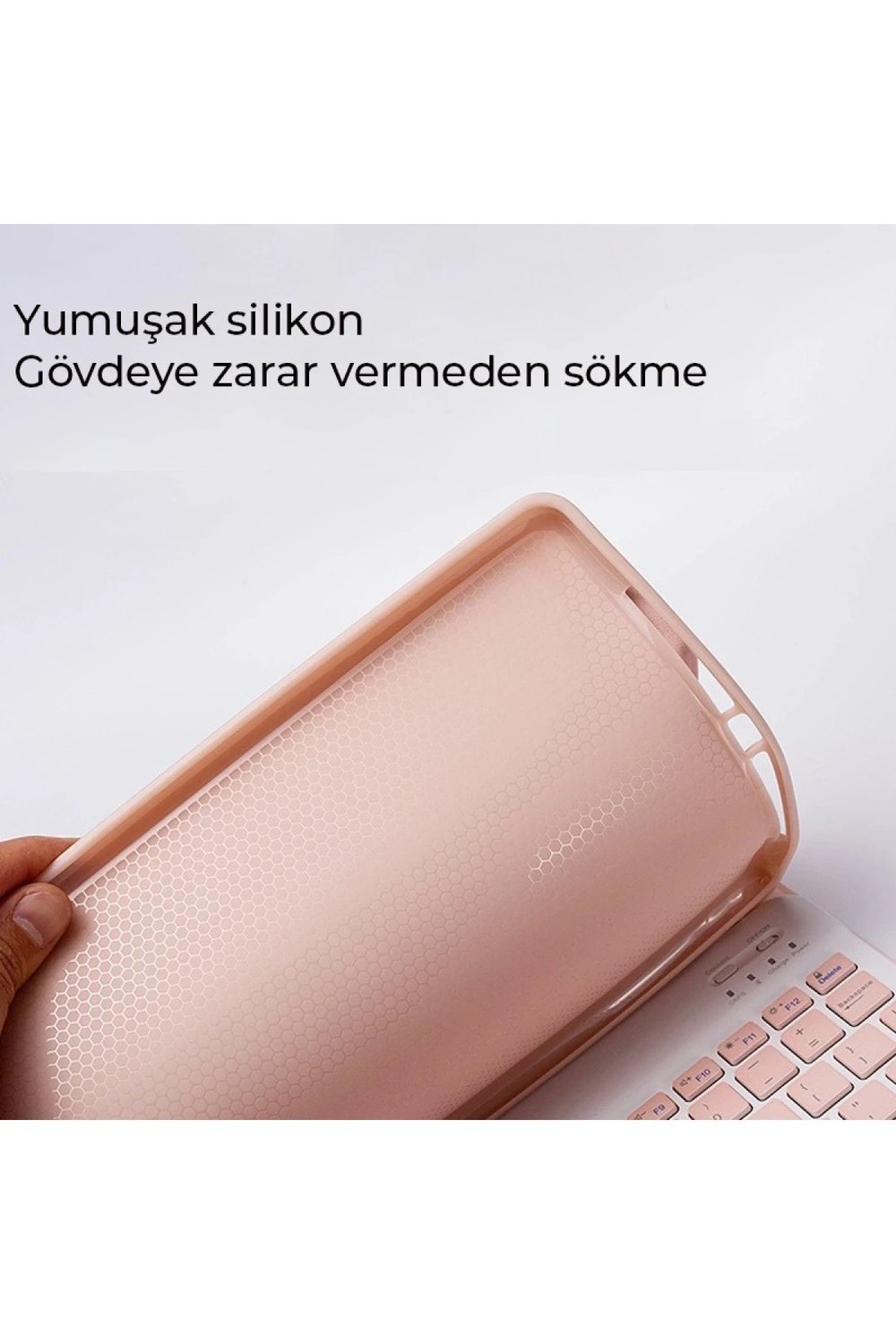 Mey İthalat®   Redmi Pad SE Kılıf KC01 Smart Klavyeli Tablet Kılıfı - Lila