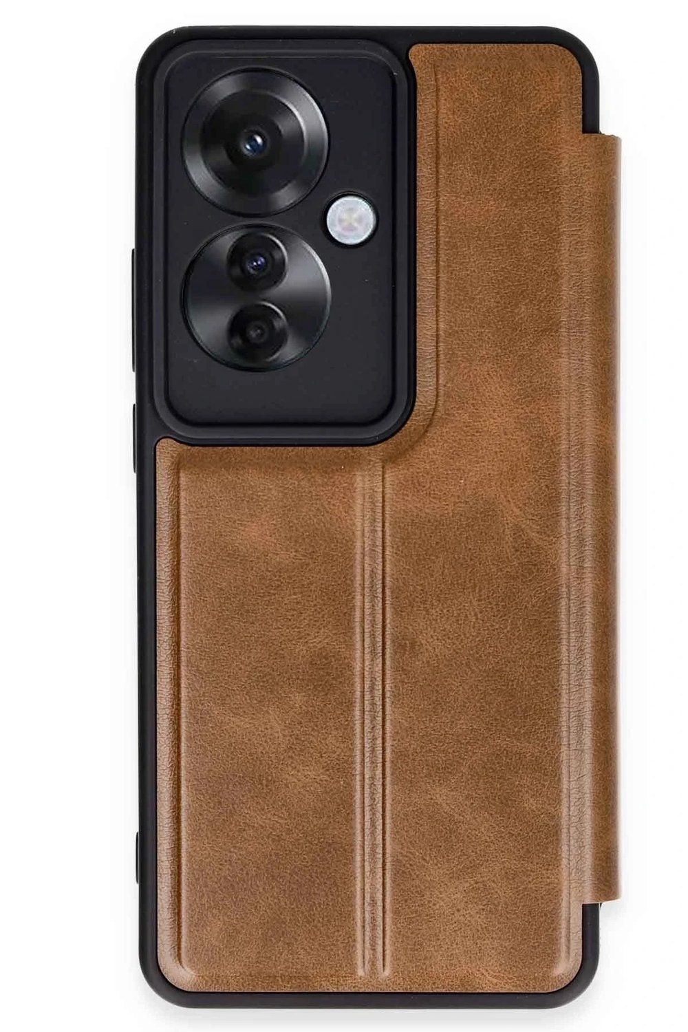 Mey İthalat®   Reno 11F Kılıf Flip Cover - Taba