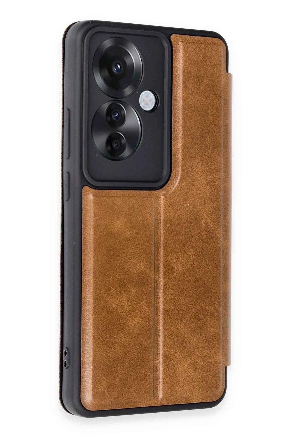 Mey İthalat®   Reno 11F Kılıf Flip Cover - Taba