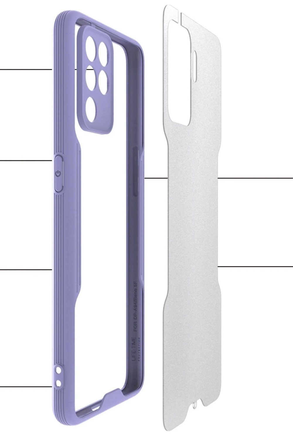 Mey İthalat®   Reno 5 Lite Kılıf Platin Silikon - Sarı
