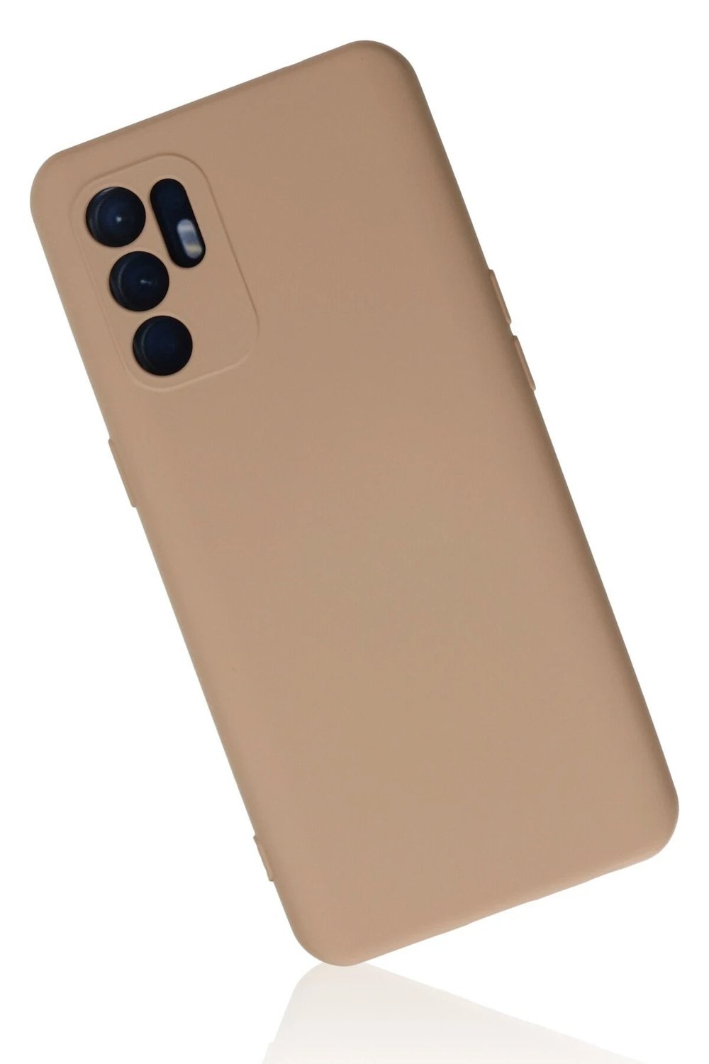 Mey İthalat®   Reno 6 Kılıf Nano içi Kadife Silikon - Pudra