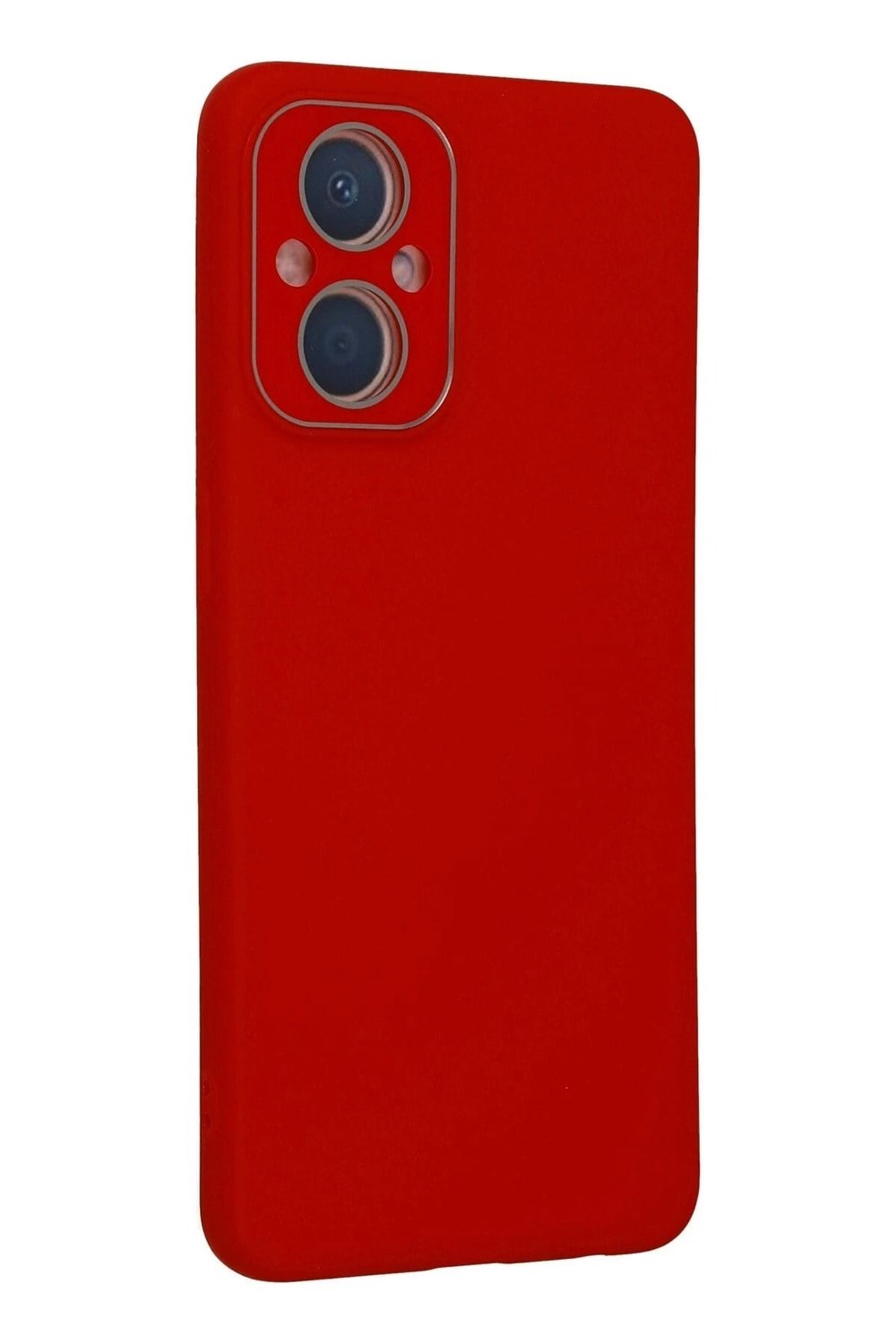 Mey İthalat®   Reno 7 Lite Kılıf Lansman Glass Kapak - Kırmızı