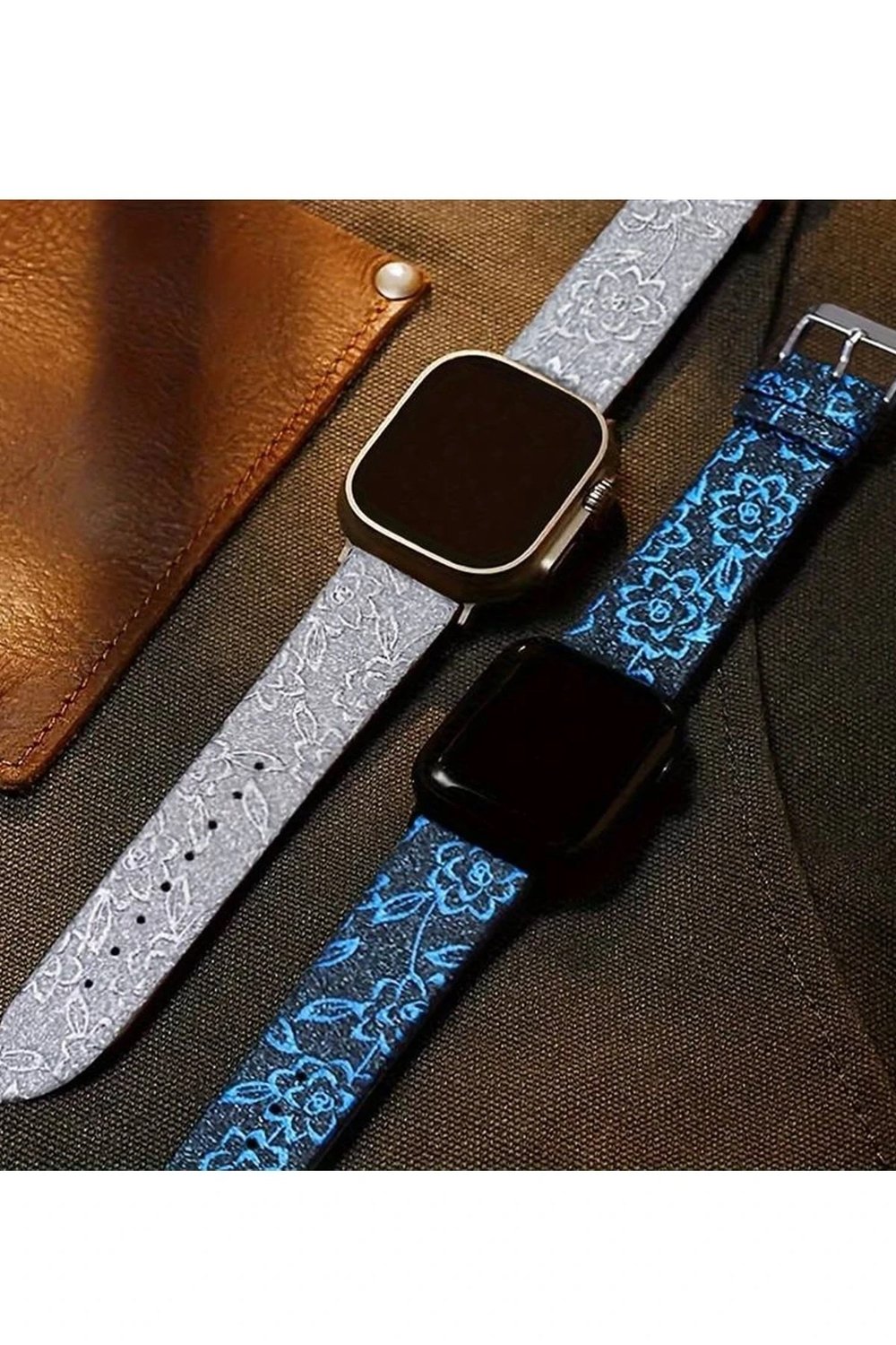 Mey İthalat®   Watch 38mm Creeper Desenli Kordon - Kahverengi