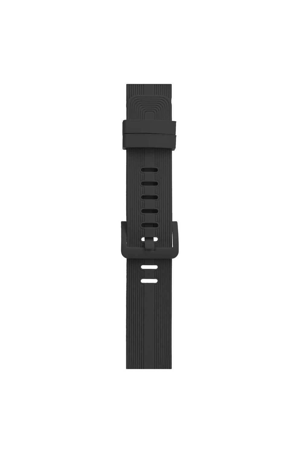 Mey İthalat®   Watch 38mm KR408 Çizgili Silikon Kordon - Koyu Gri