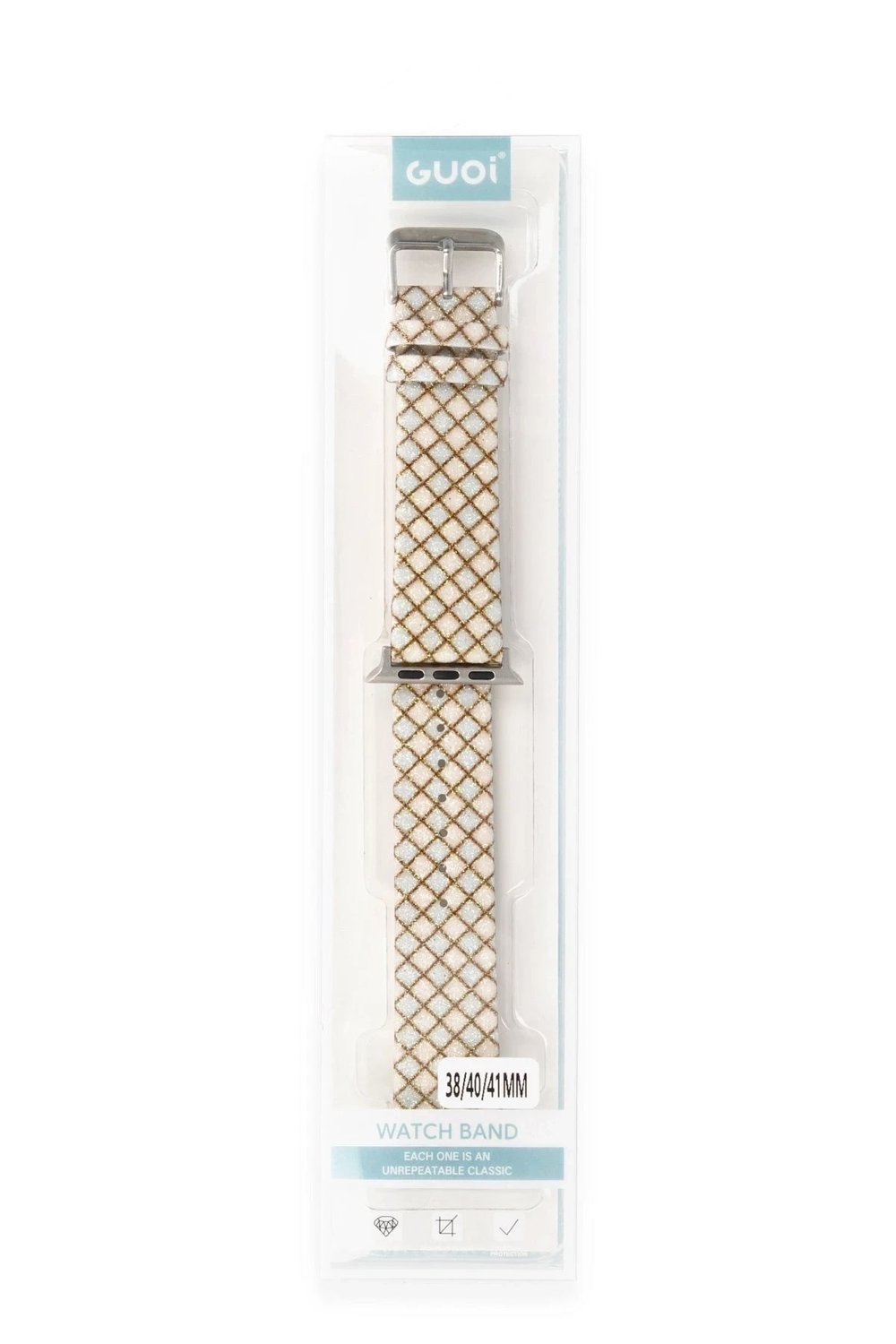 Mey İthalat®   Watch 38mm Karo Motif Kordon - Mavi