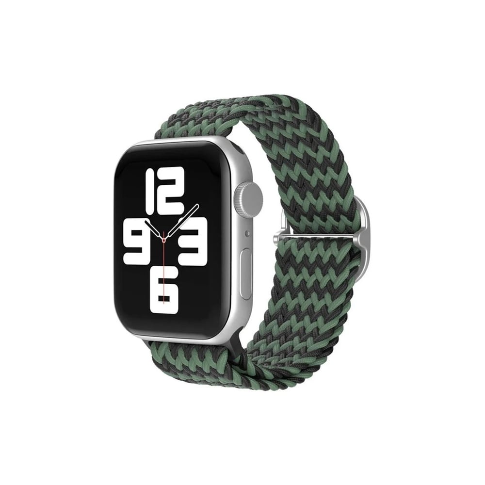 Mey İthalat®   Watch 38mm Star Kordon - Zigzag Yeşil-Siyah