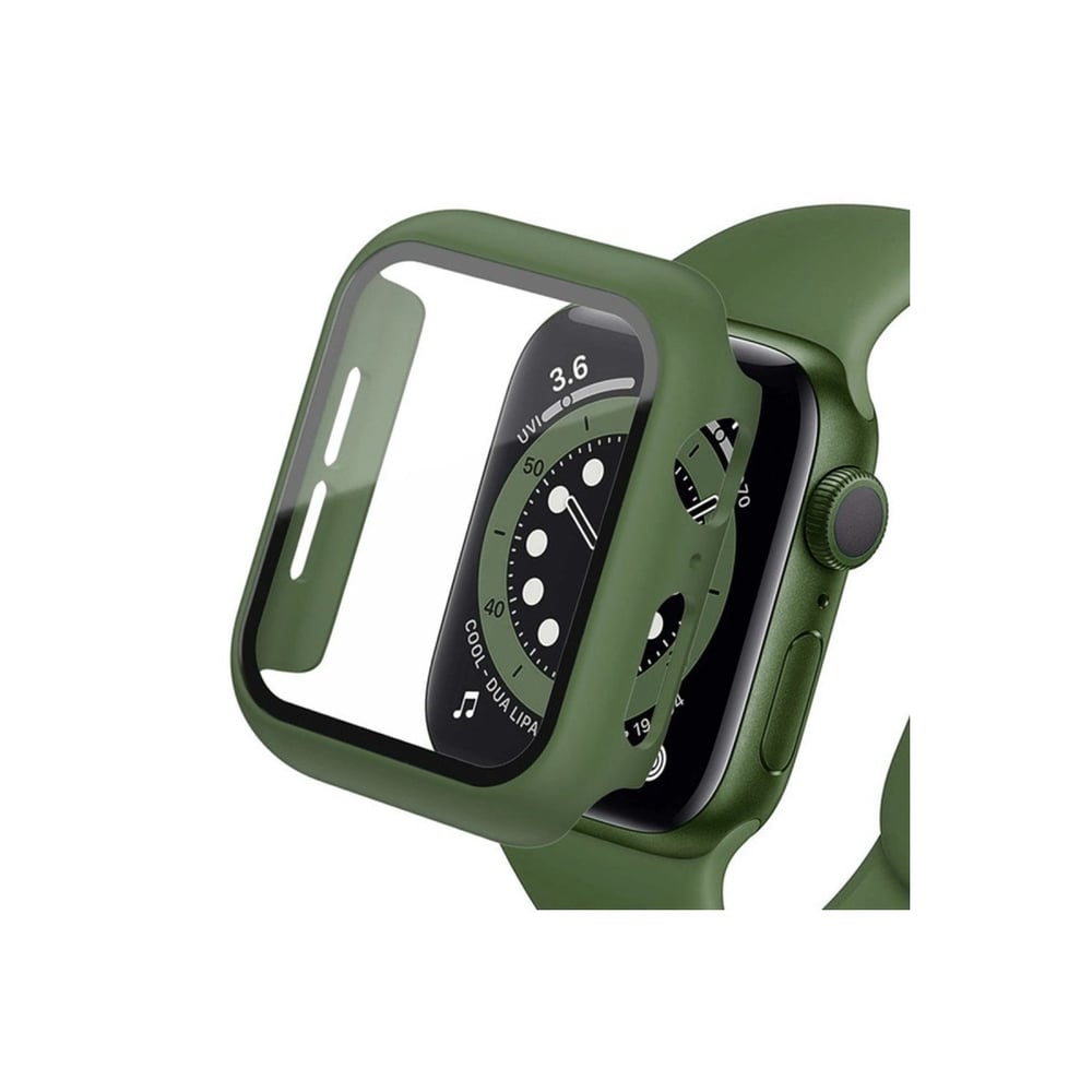 Mey İthalat®   Watch 42mm Camlı Kasa Ekran Koruyucu - Koyu Yeşil