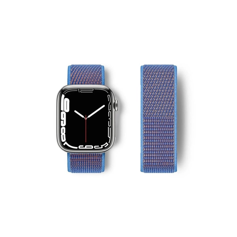 Mey İthalat®   Watch 42mm Hasırlı Cırtcırtlı Kordon - Mor
