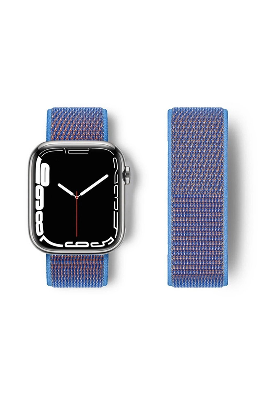 Mey İthalat®   Watch 42mm Hasırlı Cırtcırtlı Kordon - Mor