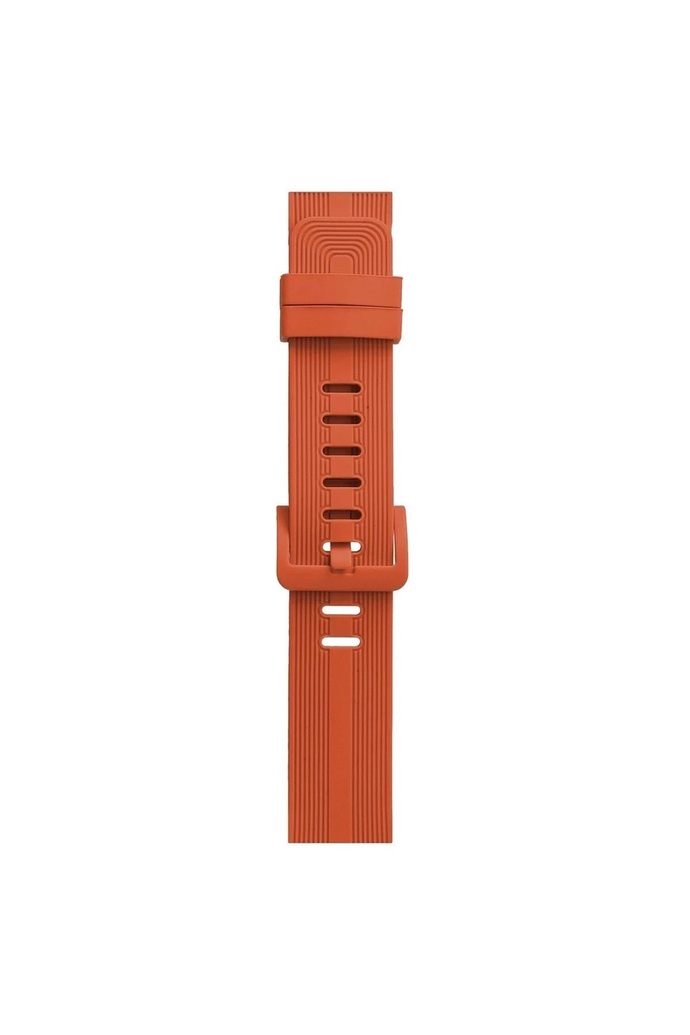 Mey İthalat®   Watch 42mm KR408 Çizgili Silikon Kordon - Turuncu