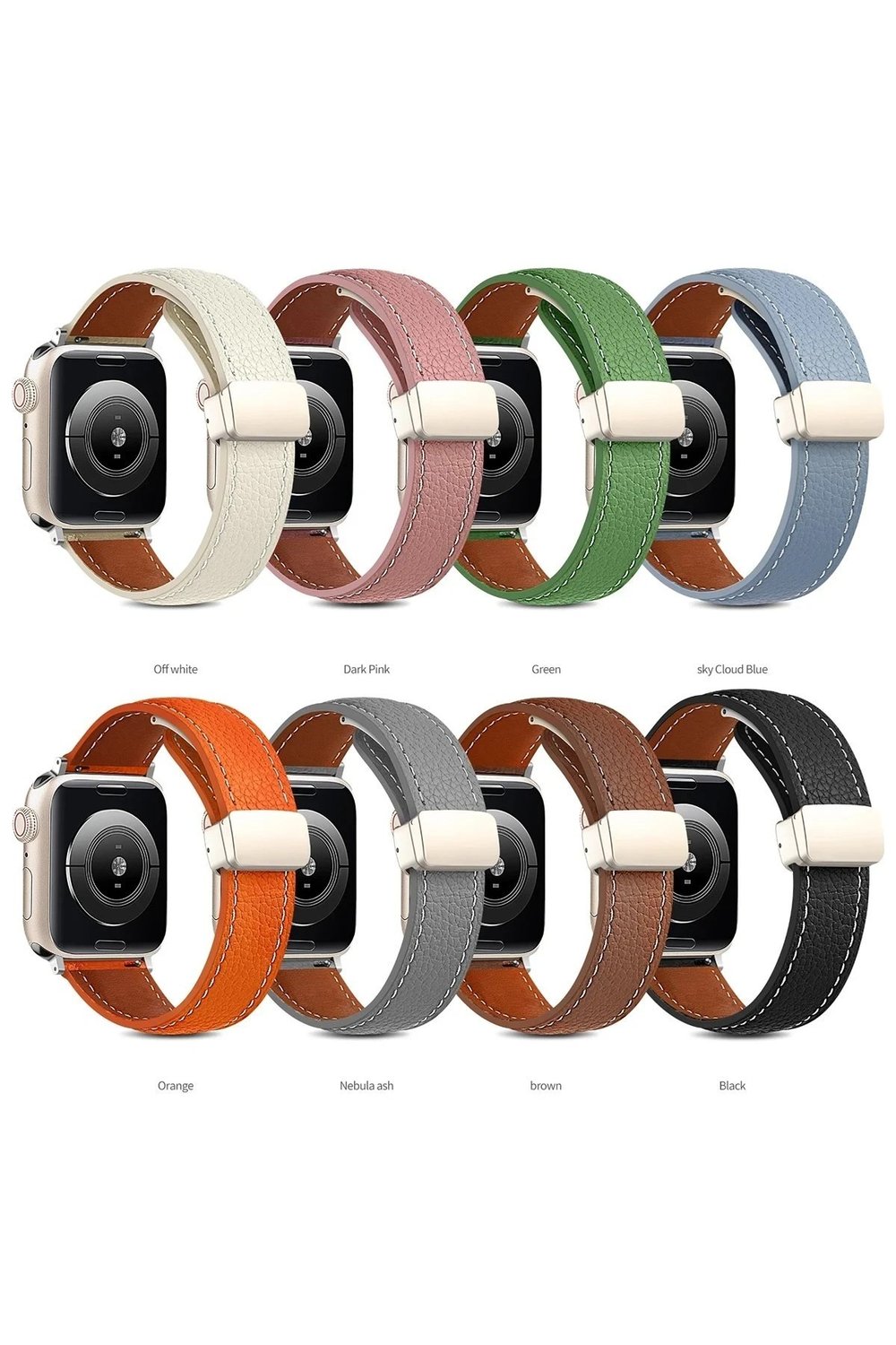 Mey İthalat®   Watch 42mm KR414 Daks Deri Kordon - Koyu Yeşil