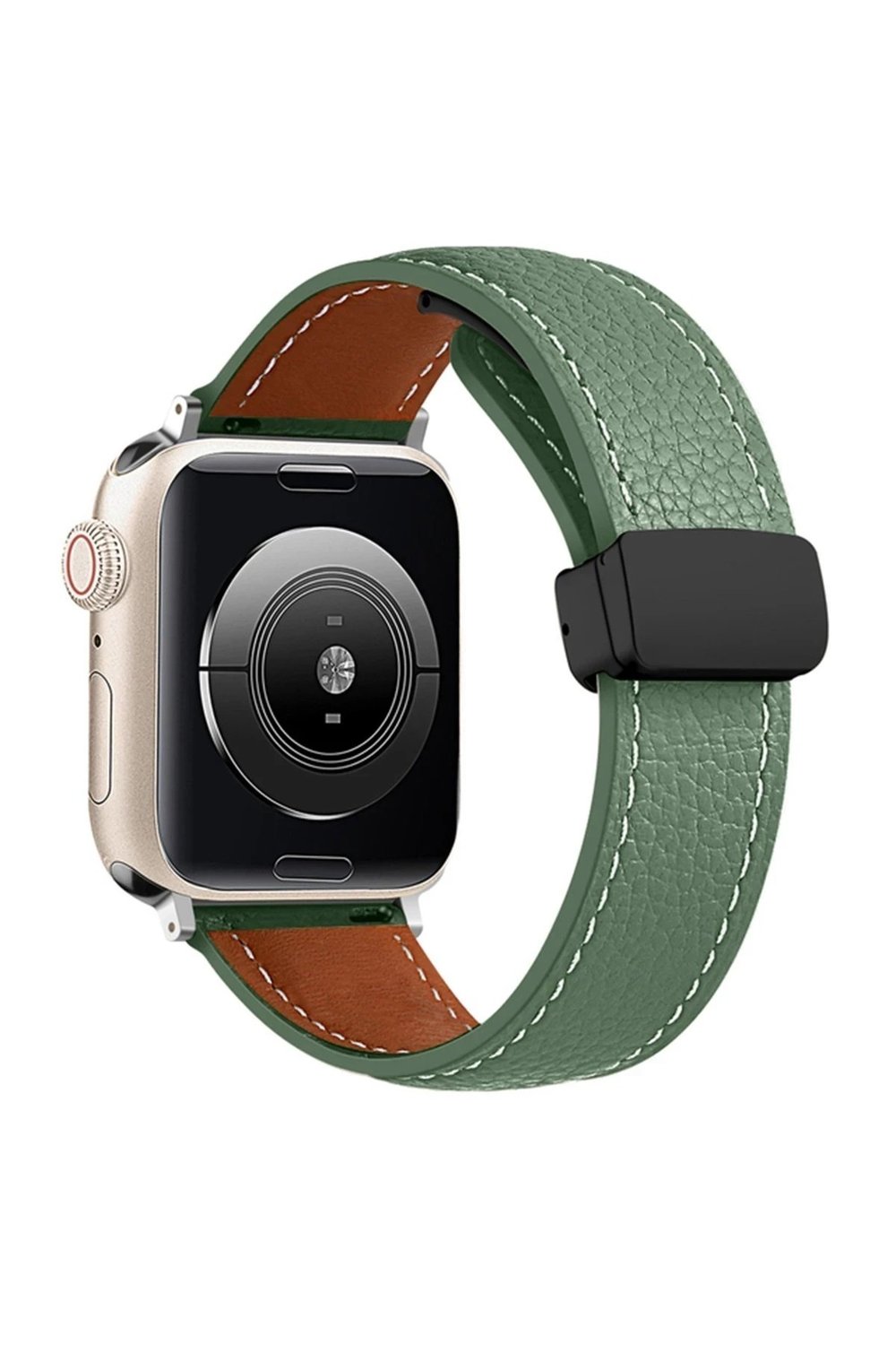 Mey İthalat®   Watch 42mm KR414 Daks Deri Kordon - Koyu Yeşil
